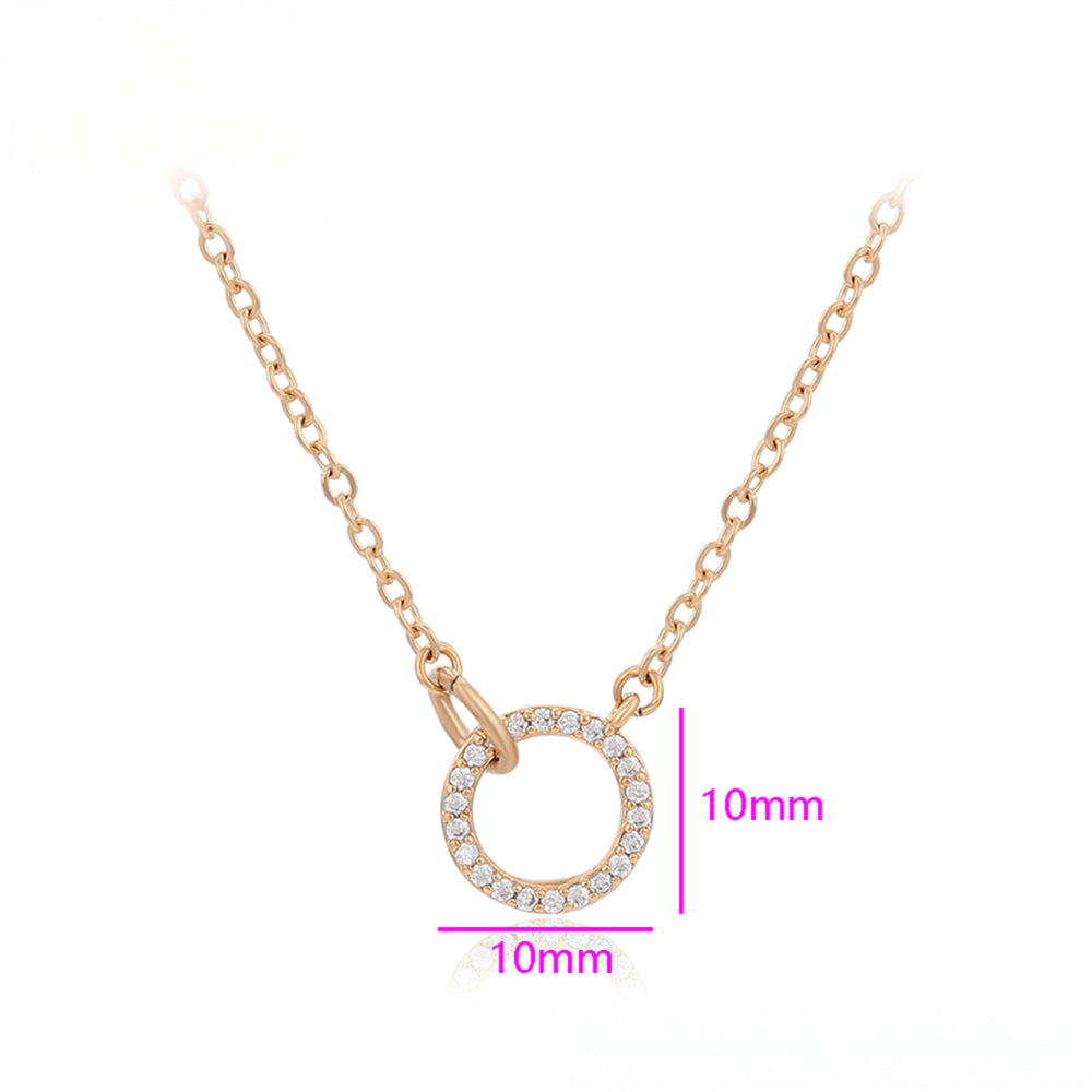 Halskette aus goldplattierter Legierung mit weißem Emporia® Kristall 2 