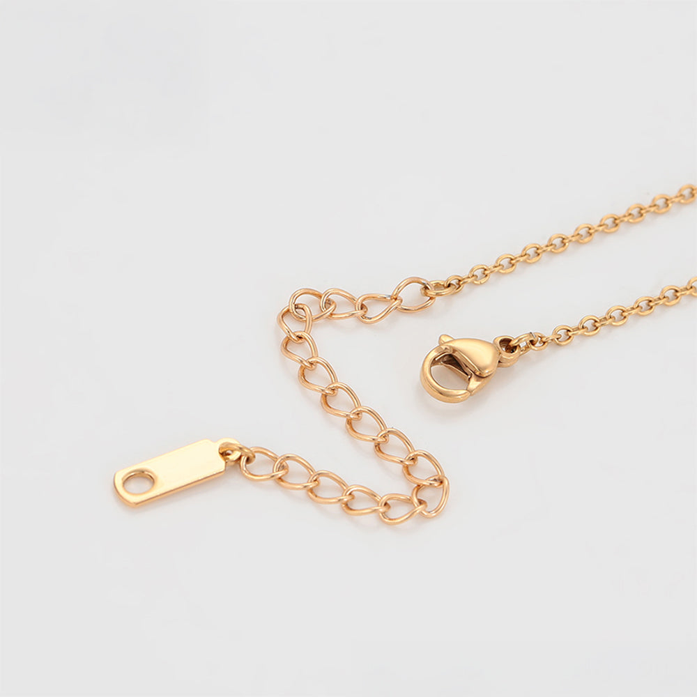 Halskette aus goldplattierter Legierung mit weißem Emporia® Kristall 7 