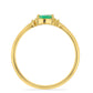 Goldplattierter Silberring mit brasilianischem Smaragd