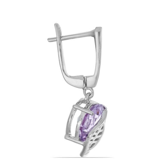 Silberohrringe mit Amethyst aus Vera Cruz