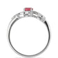 Silberring mit Rubin aus Madagaskar und weißem Topas