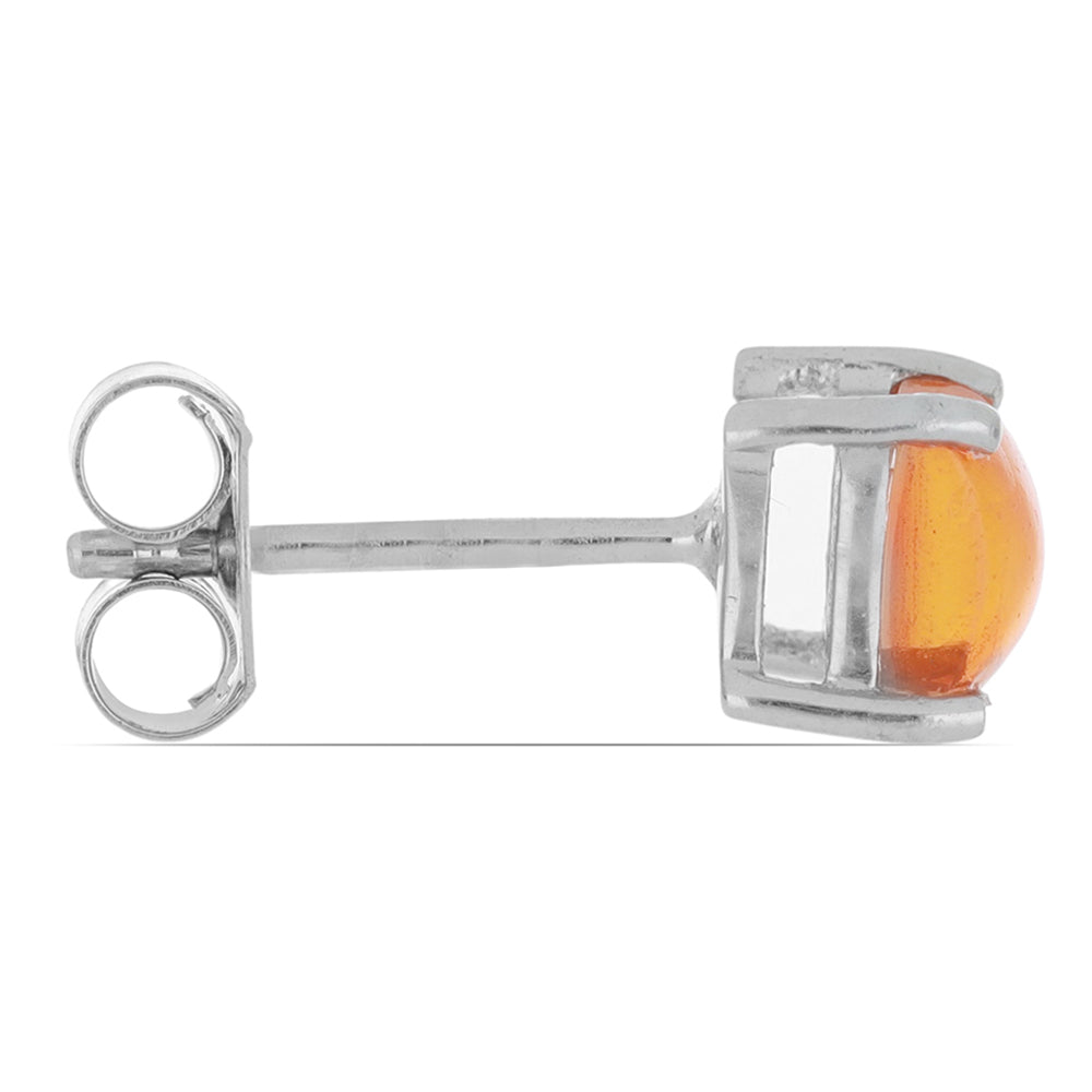 Silberohrringe mit orangefarbenem Opal aus Lega Dembi 2 
