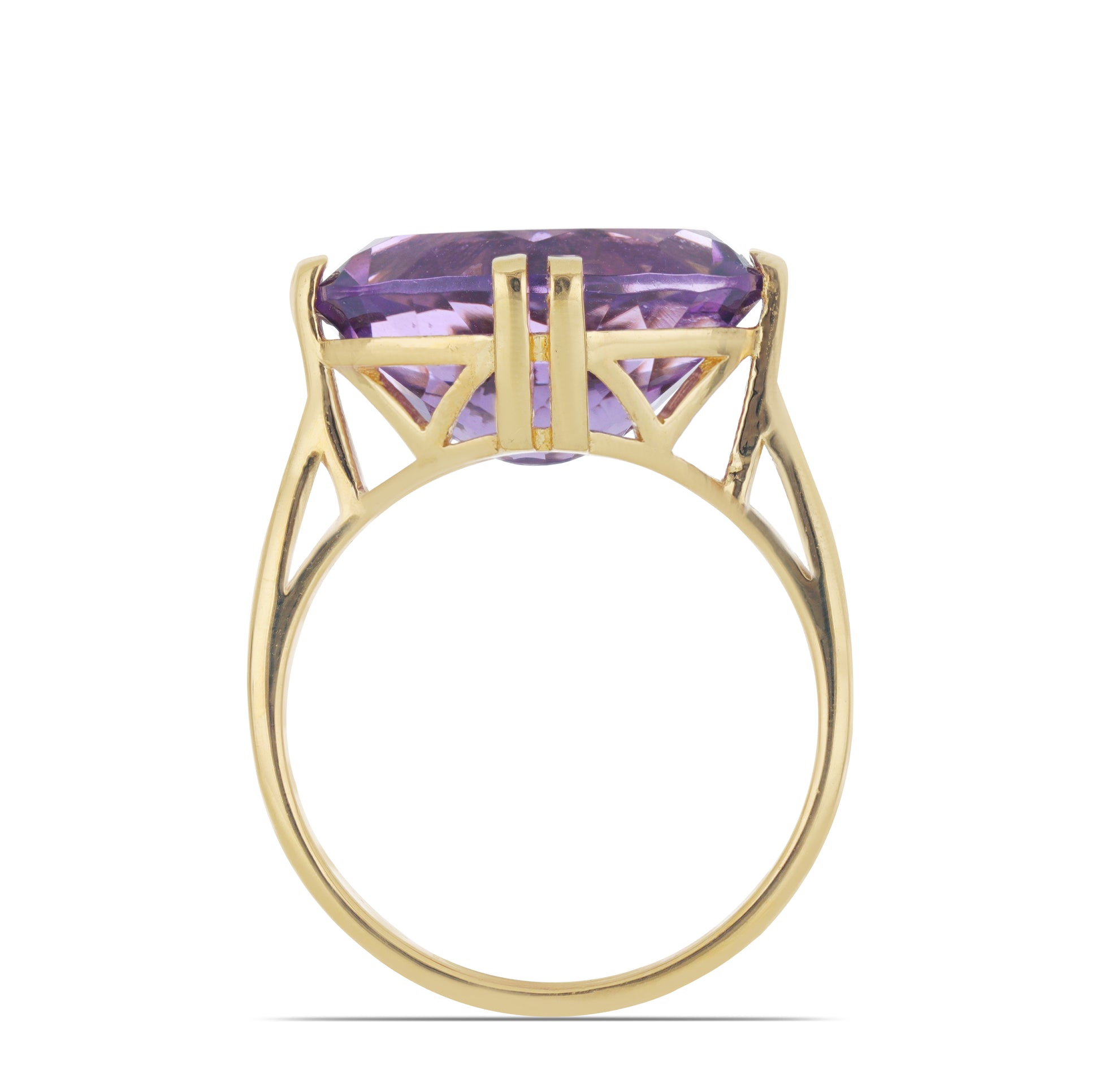 Goldplattierter Silberring mit Amethyst aus Vera Cruz 2 