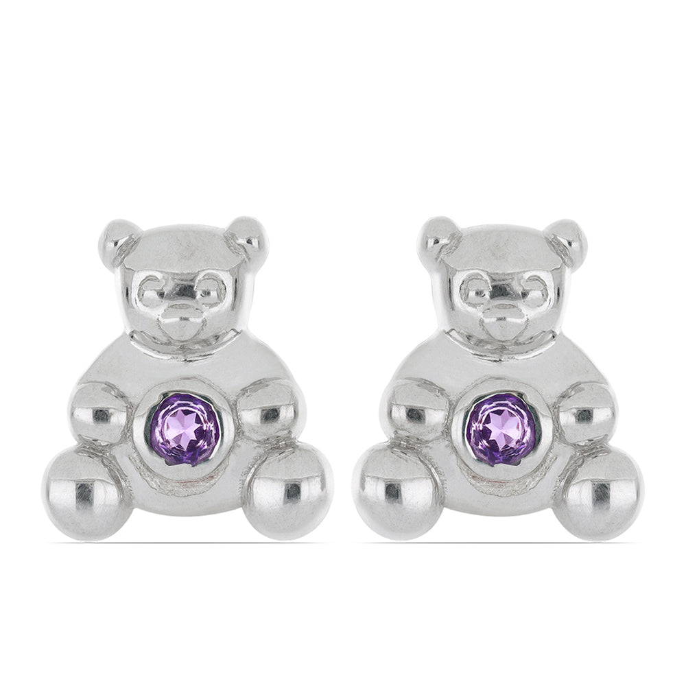 Silberohrringe mit marokkanischem Amethyst