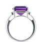 Silberring mit marokkanischem Amethyst und weißem Topas