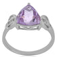 Silberring mit Rose De France Amethyst und weißem Topas