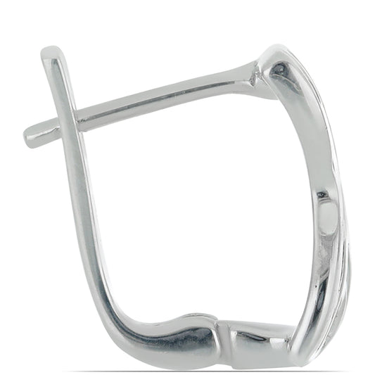 Silberohrringe mit gelbem Diamant und weißem Zirkon