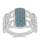 Silberring mit blauem Diamant