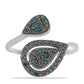 Silberring mit blauem Diamant