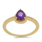 Goldplattierter Silberring mit marokkanischem Amethyst