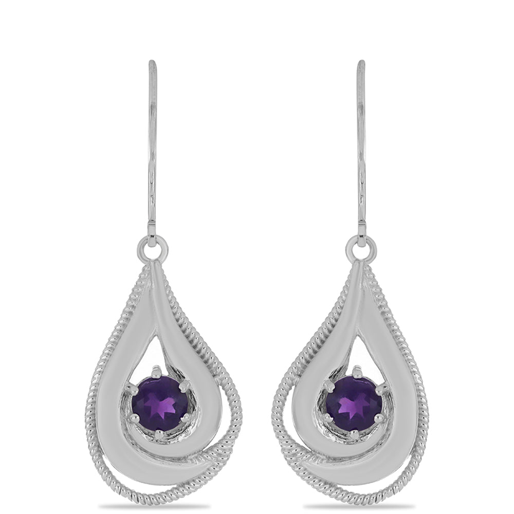 Silberohrringe mit marokkanischem Amethyst