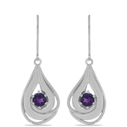 Silberohrringe mit marokkanischem Amethyst