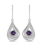 Silberohrringe mit marokkanischem Amethyst