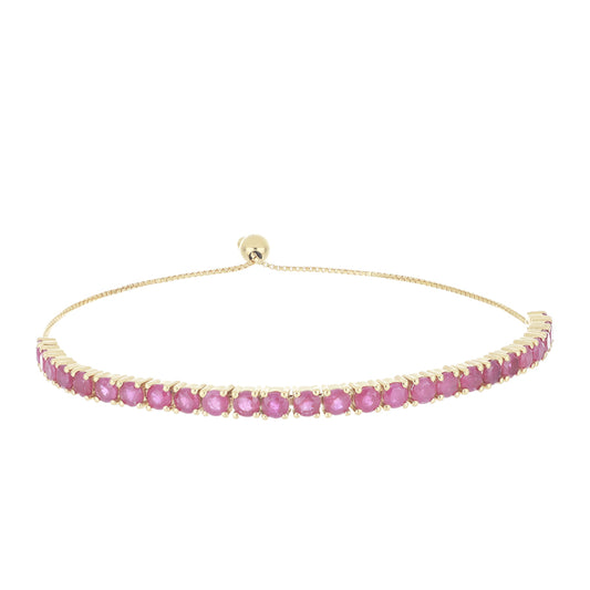 Goldplattiertes Silberarmband mit Rubin aus Madagaskar