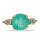 Goldplattierter Silberring mit Paraiba Quarz und himmelblauem Topas