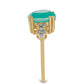 Goldplattierter Silberring mit Paraiba Quarz und himmelblauem Topas