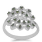 Silberring mit grünem Diamant