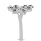 Silberring mit grünem Diamant