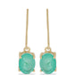 Goldplattierte Silberohrringe mit Paraiba Quarz