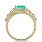 Goldplattierter Silberring mit Paraiba Quarz
