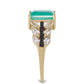 Goldplattierter Silberring mit Paraiba Quarz