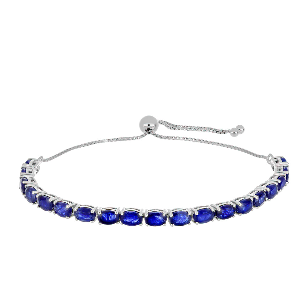 Silberarmband mit australischem blauem Saphir 1 