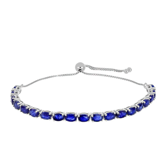 Silberarmband mit australischem blauem Saphir