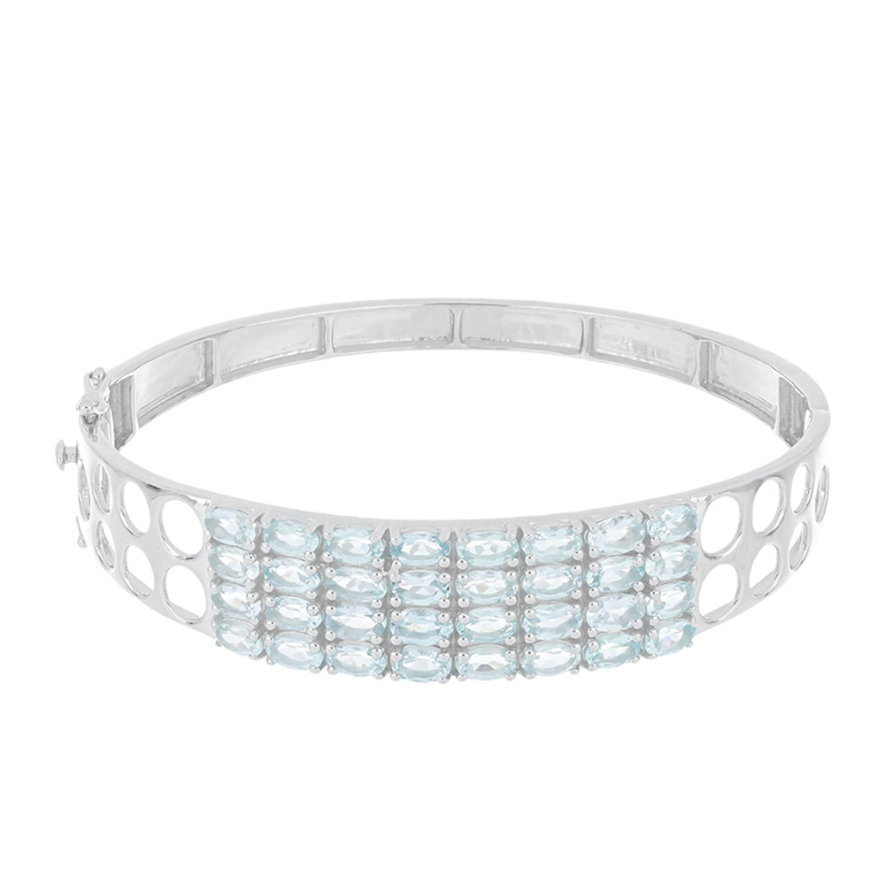 Silberarmband mit Aquamarin