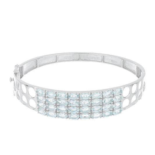 Silberarmband mit Aquamarin