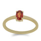 Goldring mit Orangefarbener Saphir aus Ceylon