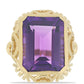 Goldplattierter Silberring mit marokkanischem Amethyst