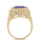 Goldplattierter Silberring mit marokkanischem Amethyst