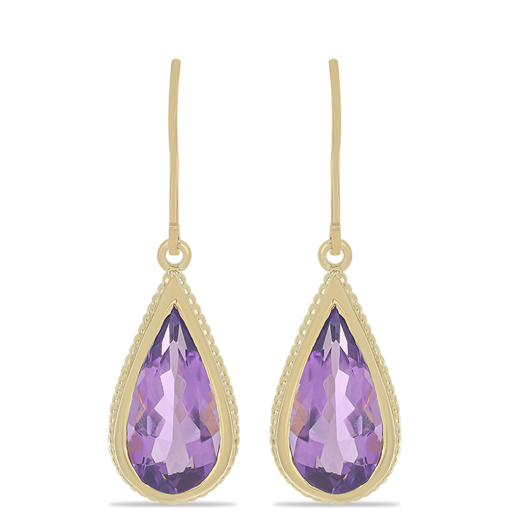 Goldplattierte Silberohrringe mit marokkanischem Amethyst