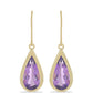 Goldplattierte Silberohrringe mit marokkanischem Amethyst