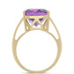 Goldplattierter Silberring mit marokkanischem Amethyst