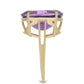 Goldplattierter Silberring mit marokkanischem Amethyst