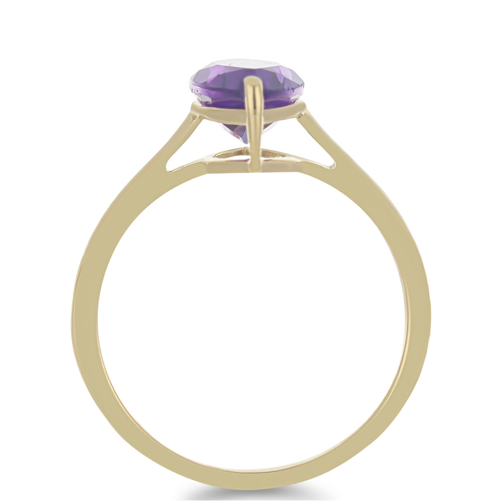 Goldplattierter Silberring mit marokkanischem Amethyst 2 