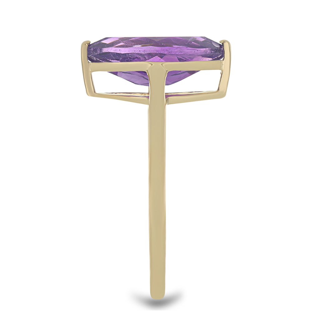 Goldplattierter Silberring mit marokkanischem Amethyst 4 