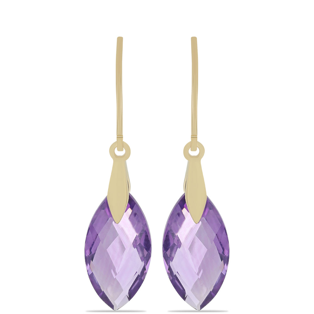 Goldplattierte Silberohrringe mit marokkanischem Amethyst