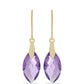 Goldplattierte Silberohrringe mit marokkanischem Amethyst