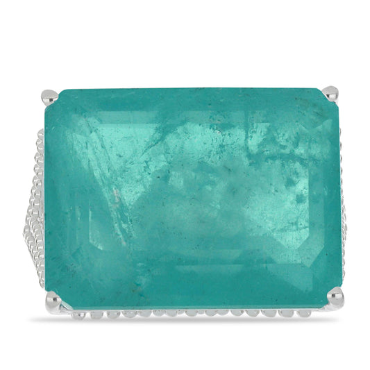 Silberring mit Paraiba Quarz