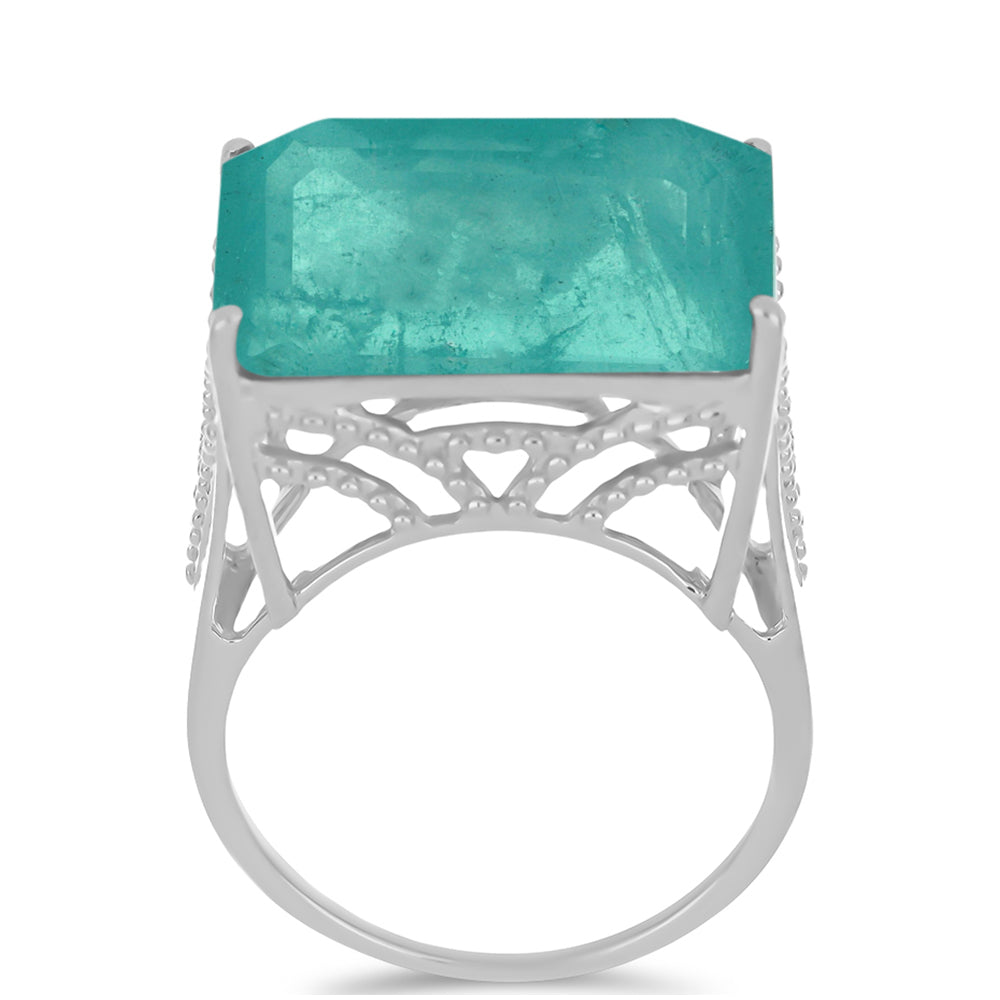 Silberring mit Paraiba Quarz 3 