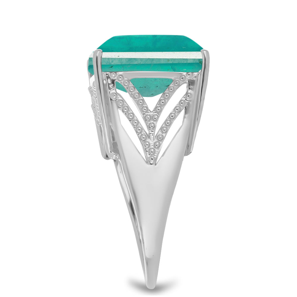 Silberring mit Paraiba Quarz