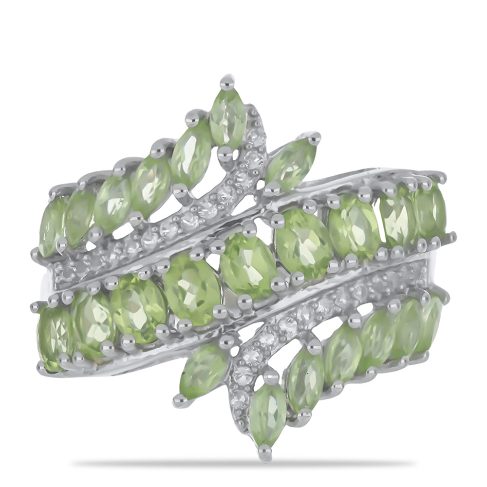 Silberring mit Peridot aus Changbai 1 