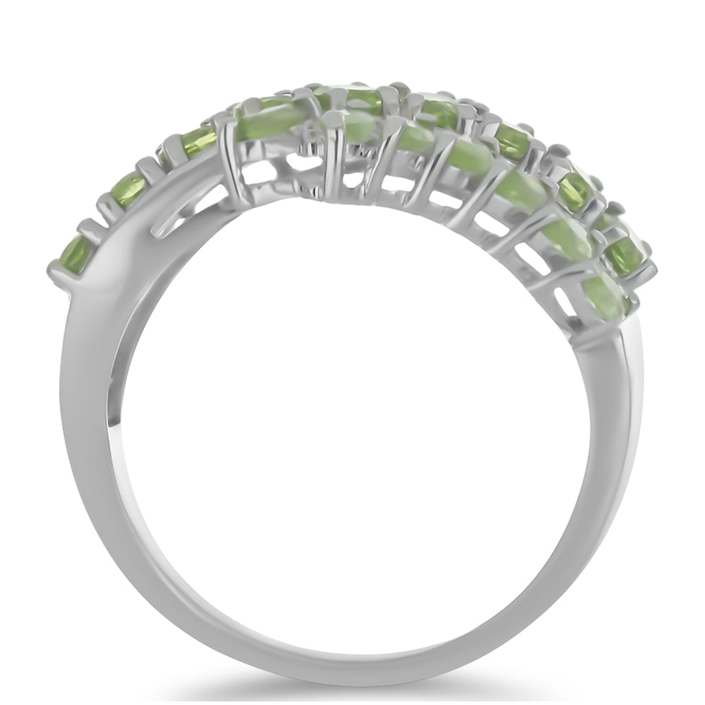 Silberring mit Peridot aus Changbai 2 