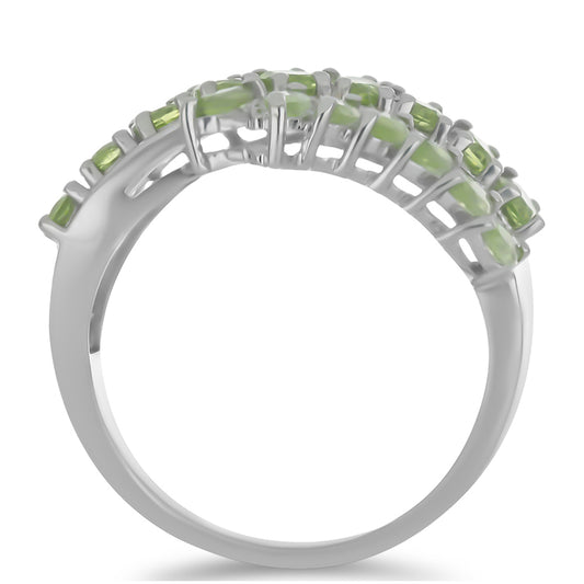 Silberring mit Peridot aus Changbai