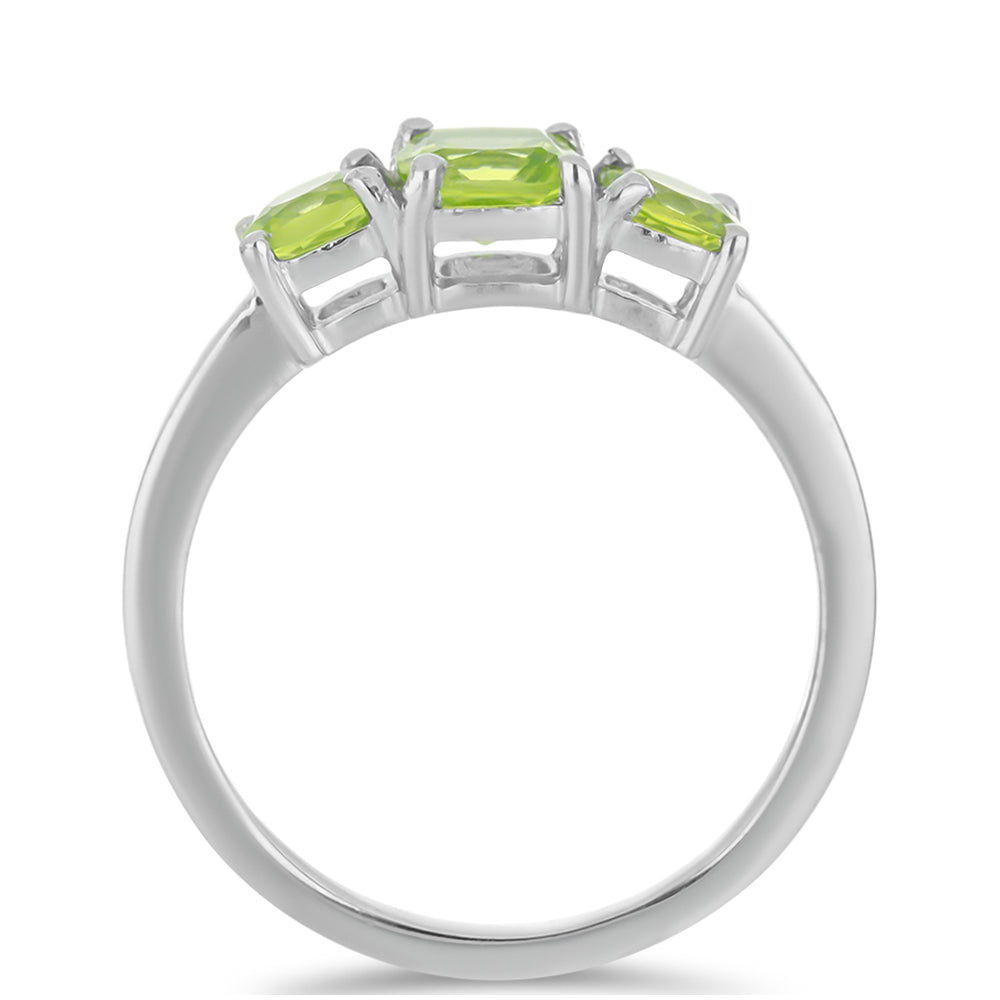 Silberring mit Peridot aus Changbai