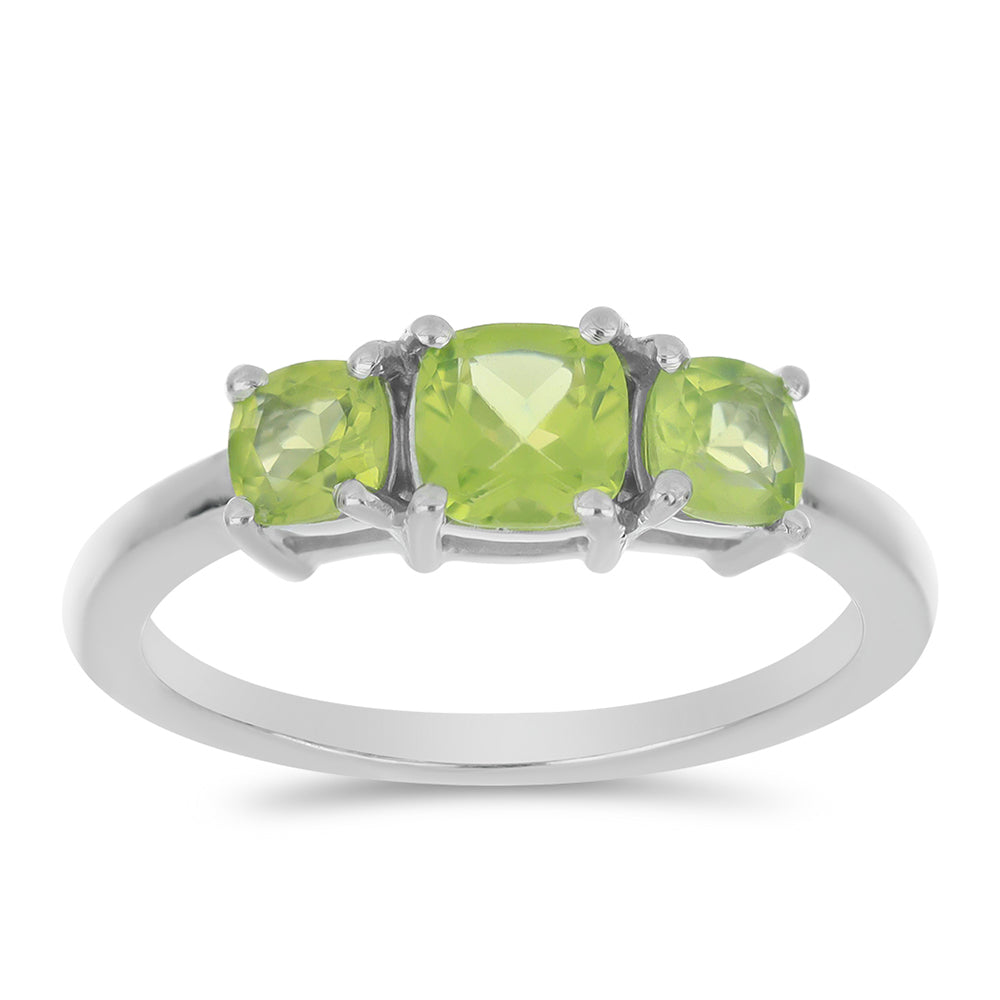 Silberring mit Peridot aus Changbai 3 