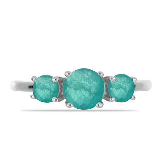 Silberring mit Paraiba Quarz