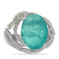 Silberring mit Paraiba Quarz und Peridot aus Changbai